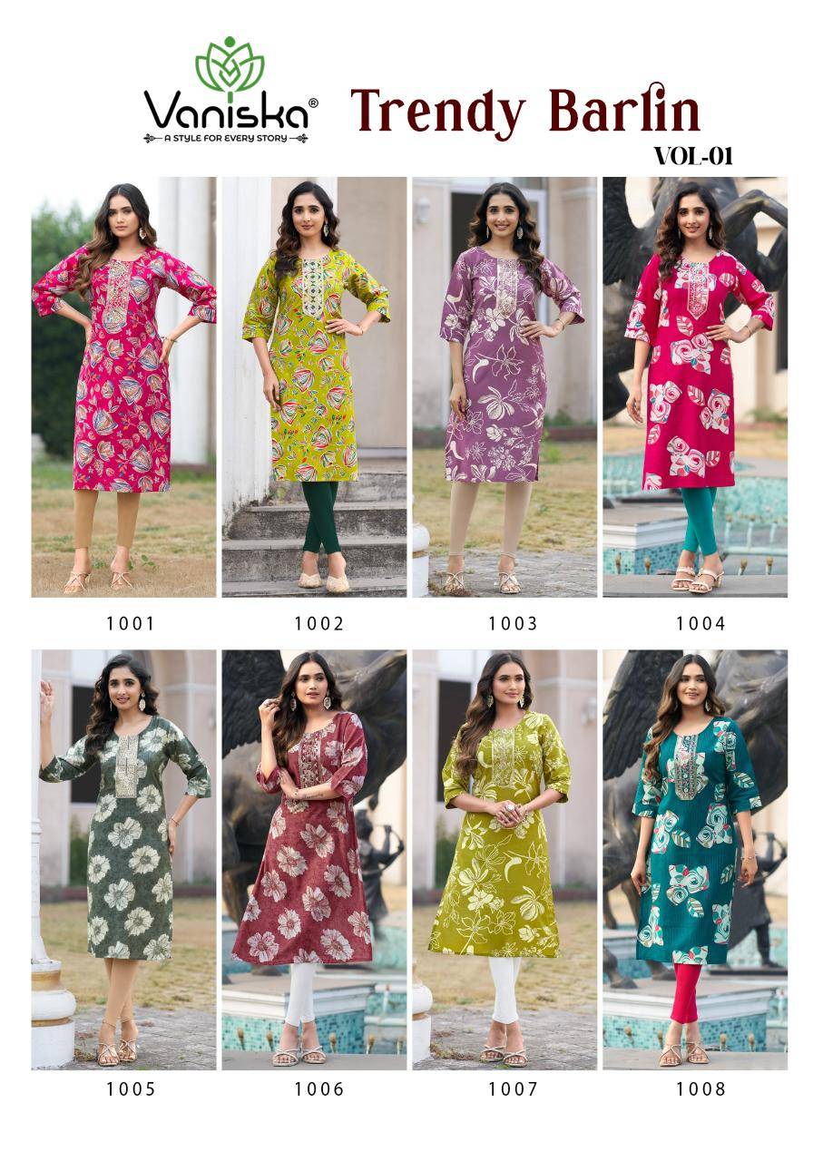 Vaniska trendy barlin vol 1 Kurtis in Hyderabad